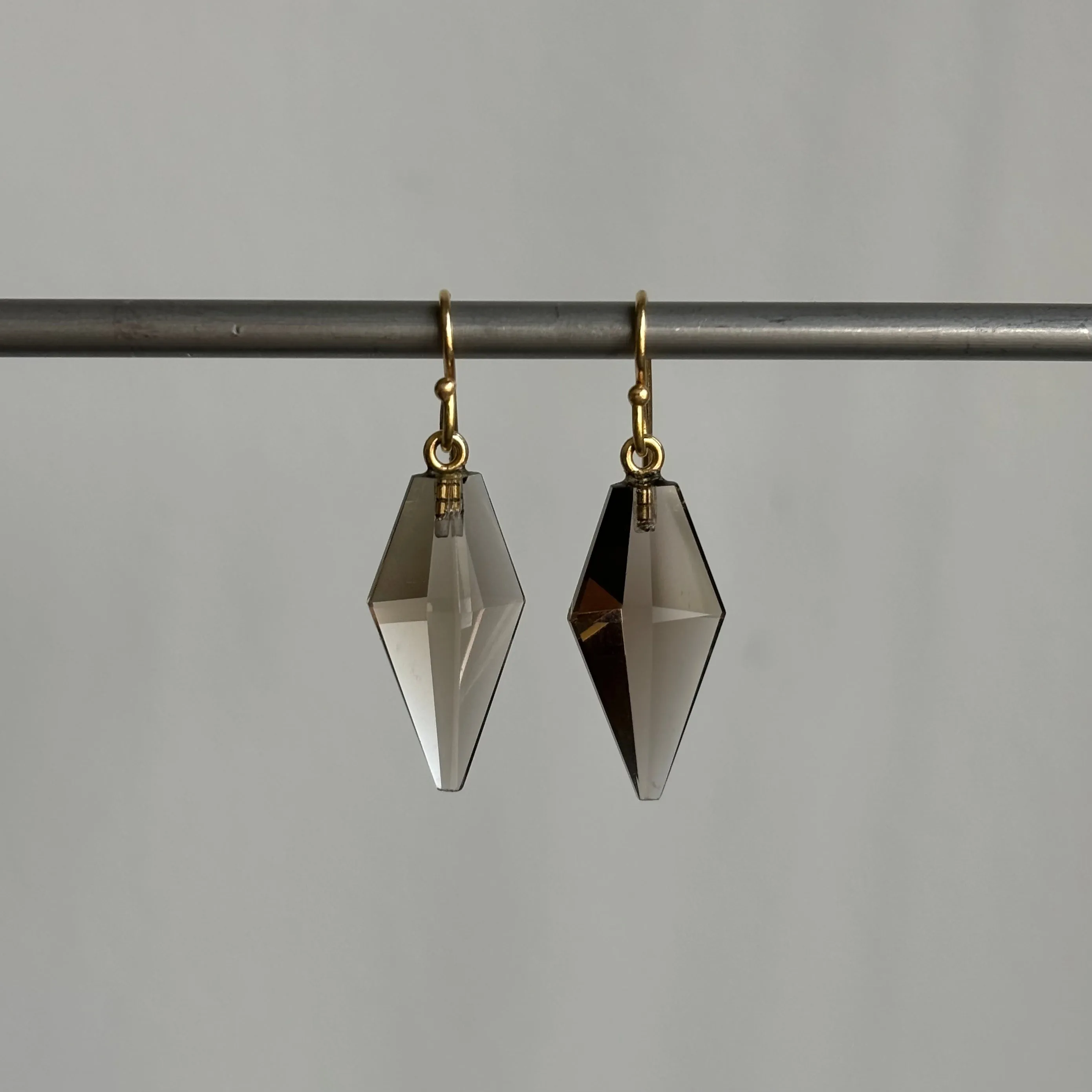 Smokey Topaz Mini Kite Earrings