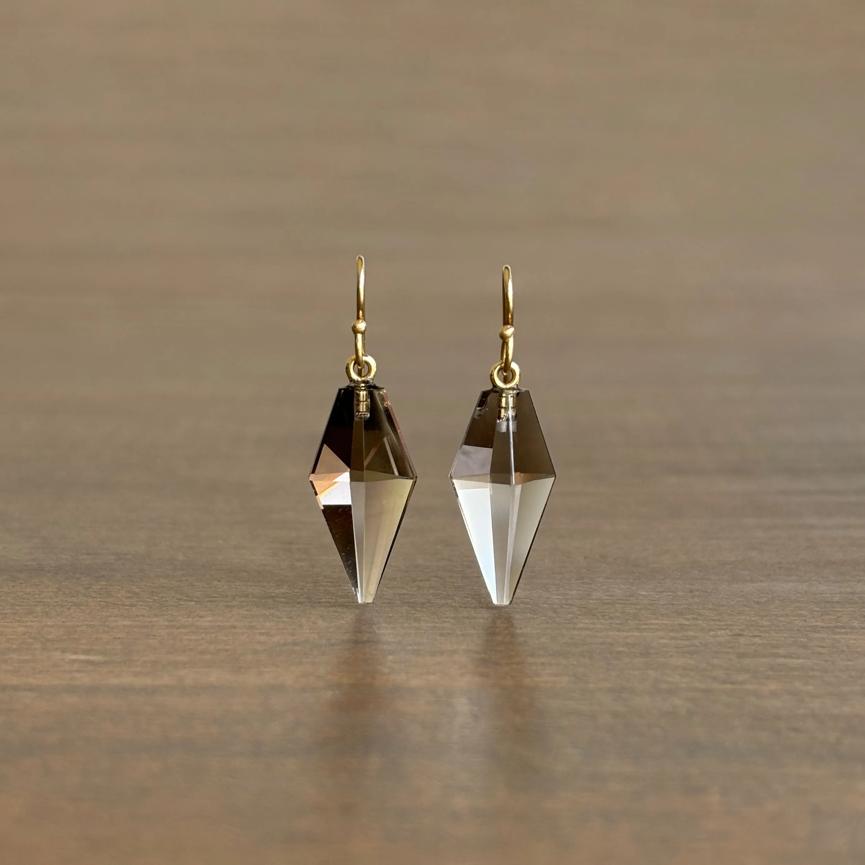 Smokey Topaz Mini Kite Earrings