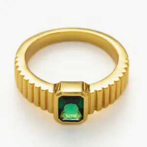 Square Gemstone Ring