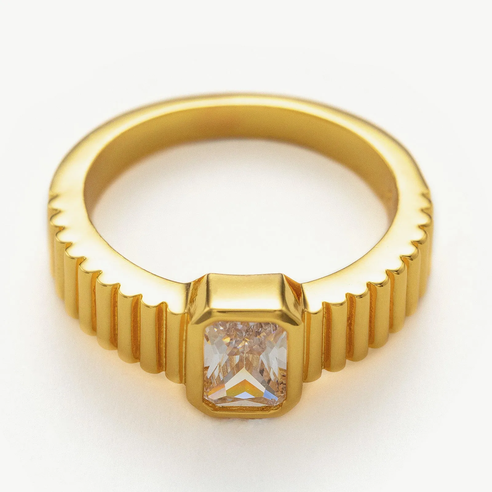 Square Gemstone Ring