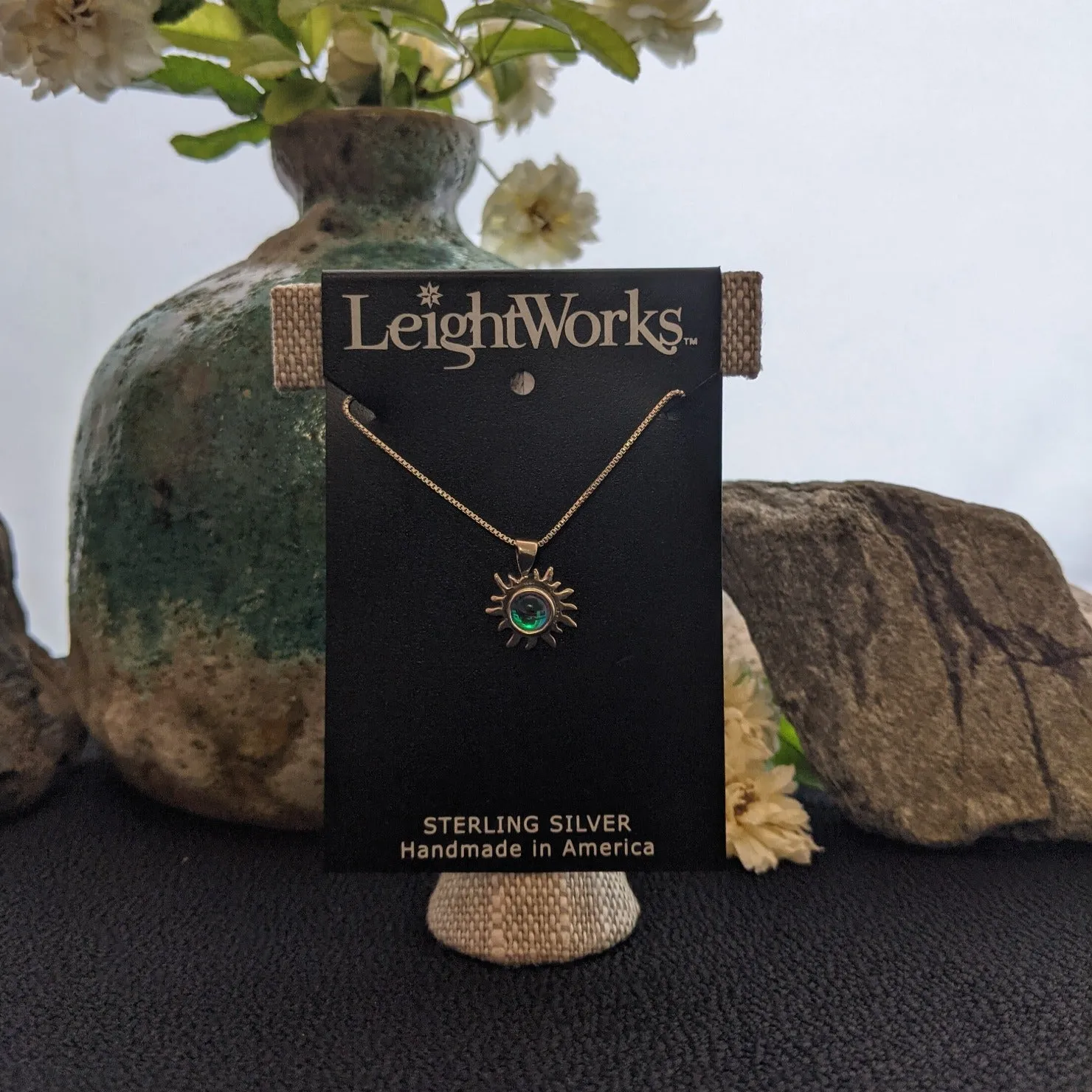 Sun Pendant Sterling Silver Necklace by LeightWorks GJ-NKL-0017