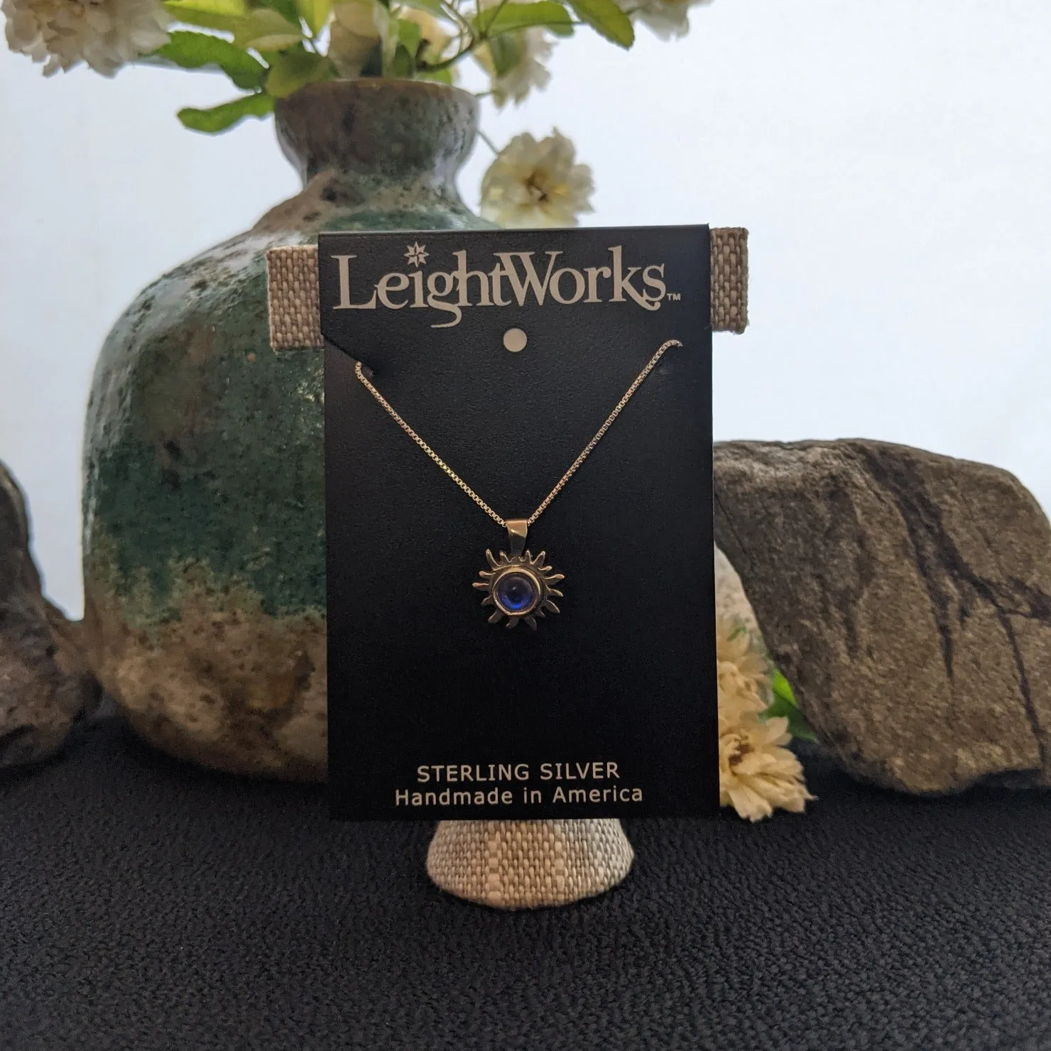 Sun Pendant Sterling Silver Necklace by LeightWorks GJ-NKL-0017