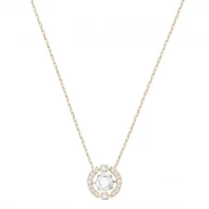 Swarovski Sparkling Dance Round Necklace White Rose Gold-tone Plated 5272364