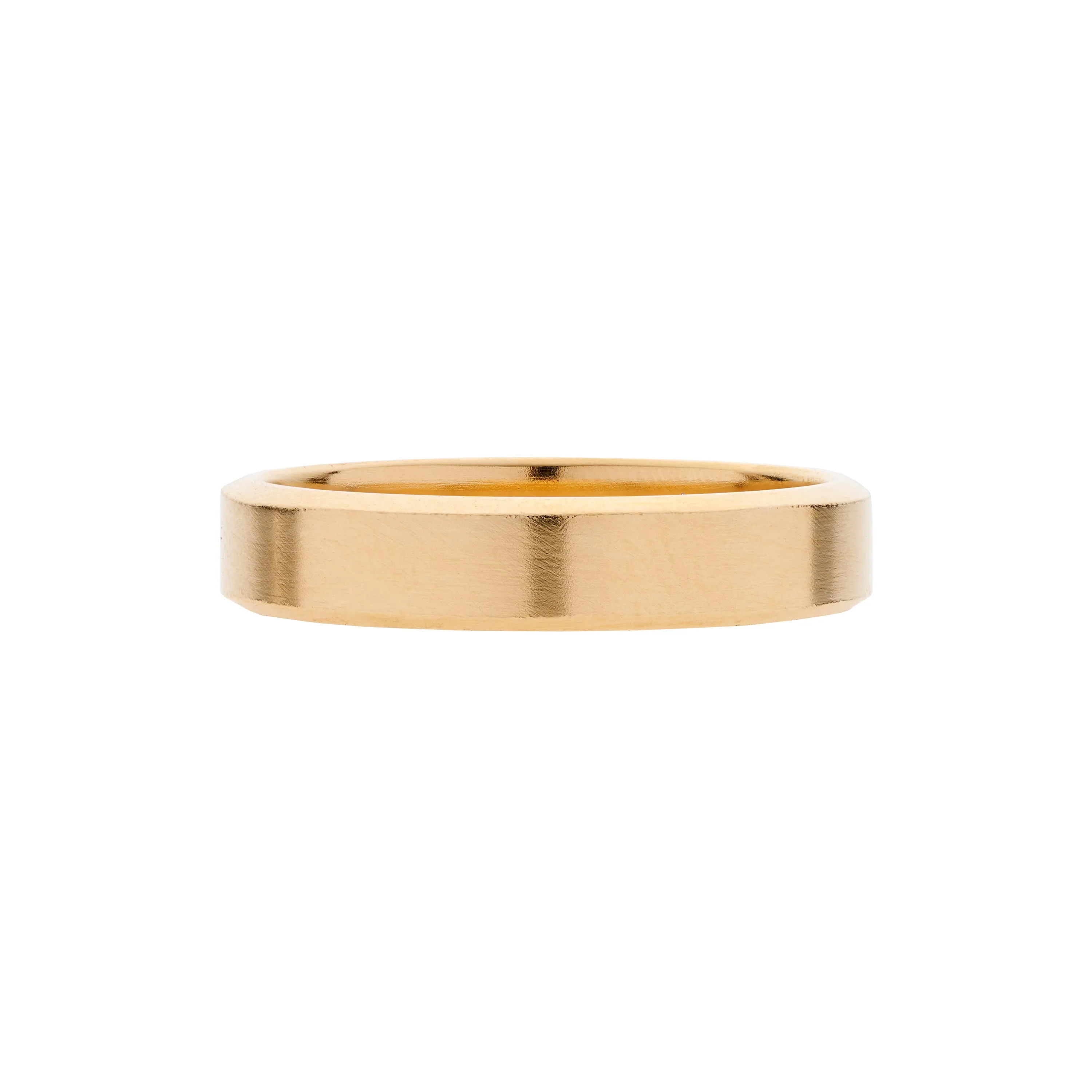 Tura Sugden 18k  Hand Carved Minimal Band - Beveled - 4.5mm