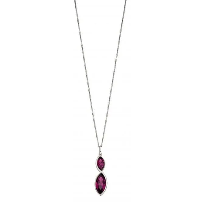 Twist Navette Amethyst Crystal Pendant P4799M