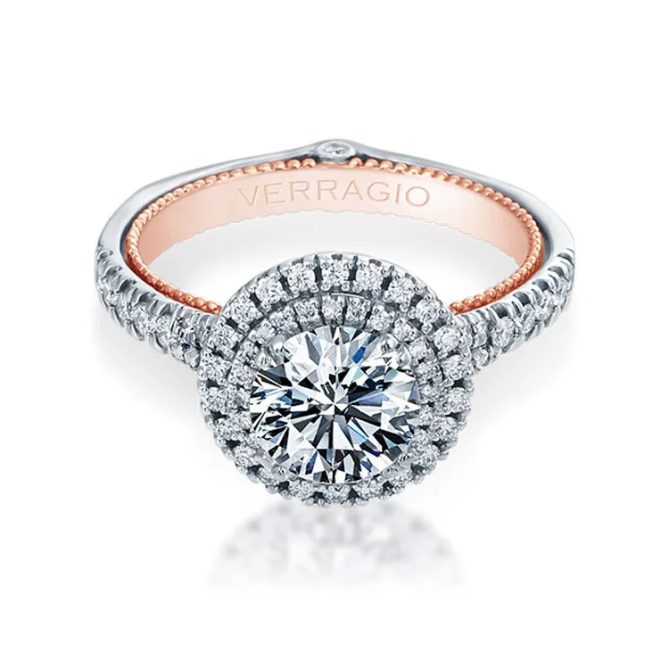 Verragio Double Row Halo Diamond Engagement Ring COUTURE-0425R-TT